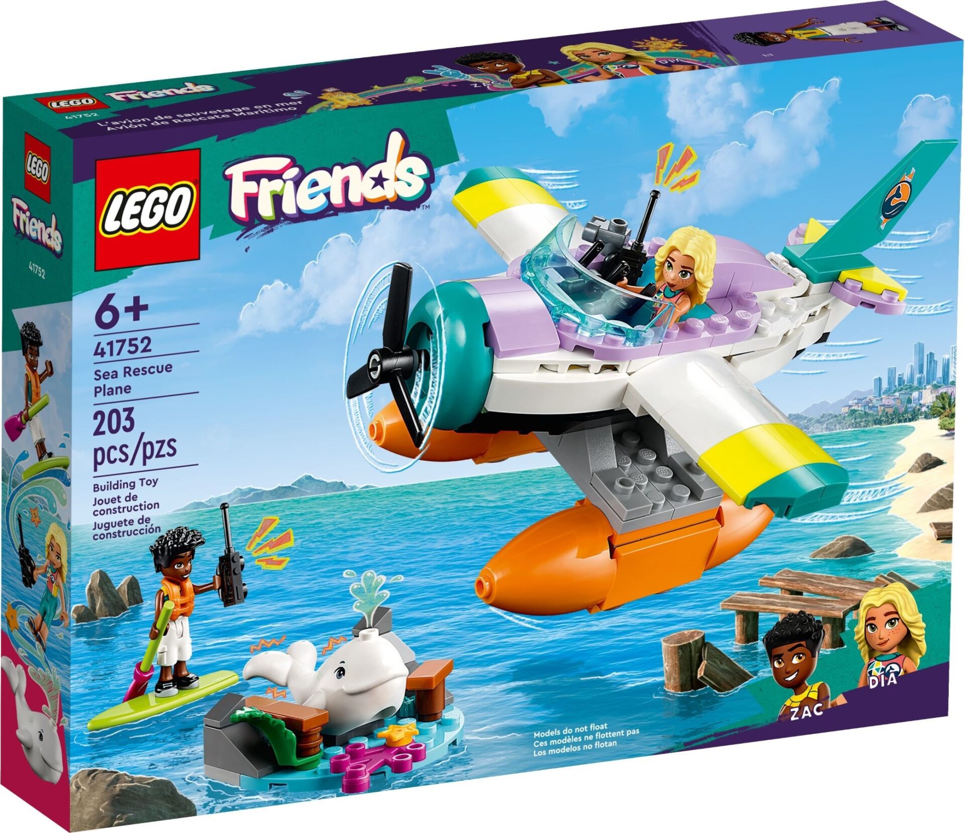 LEGO Friends 41752 - Avion de salvare pe mare
