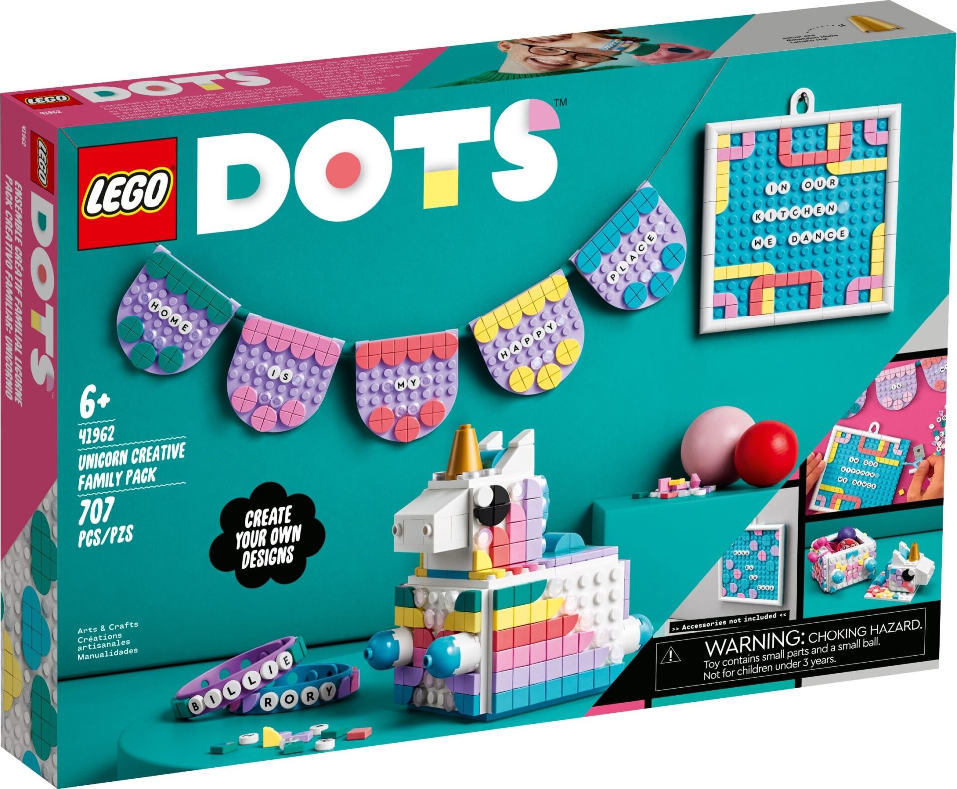 LEGO Dots 41962 - Pachet creativ cu unicorn