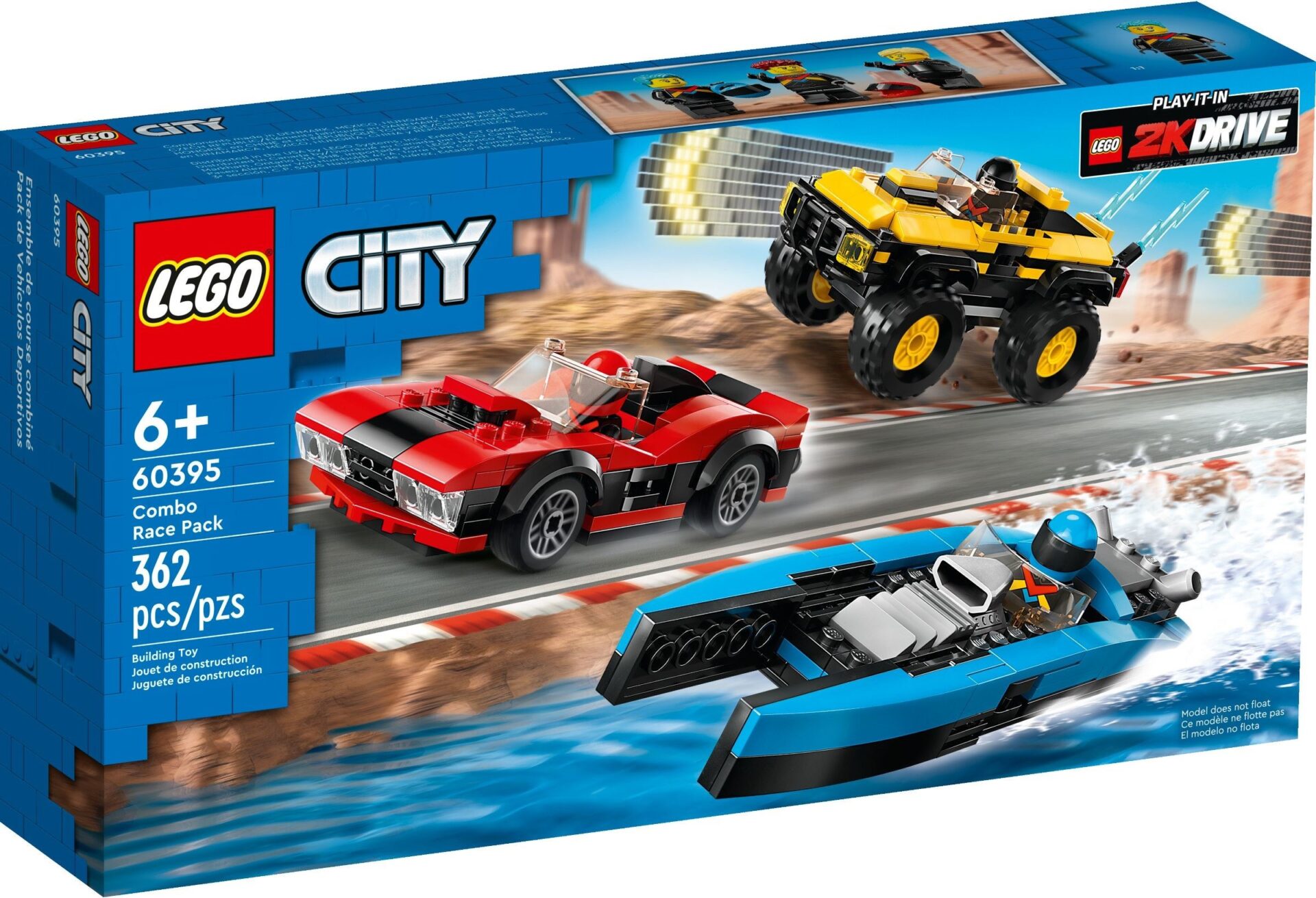 LEGO City 60395 - Pachet cu vehicule de curse