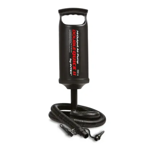 Pompa aer pentru produse gonflabile, manuala, Intex, cu furtun + 3 adaptoare 36 cm