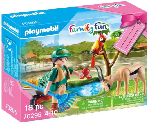 Playmobil Family Fun PM70295 - Set Cadou Zoo Fetita si Animale #70295