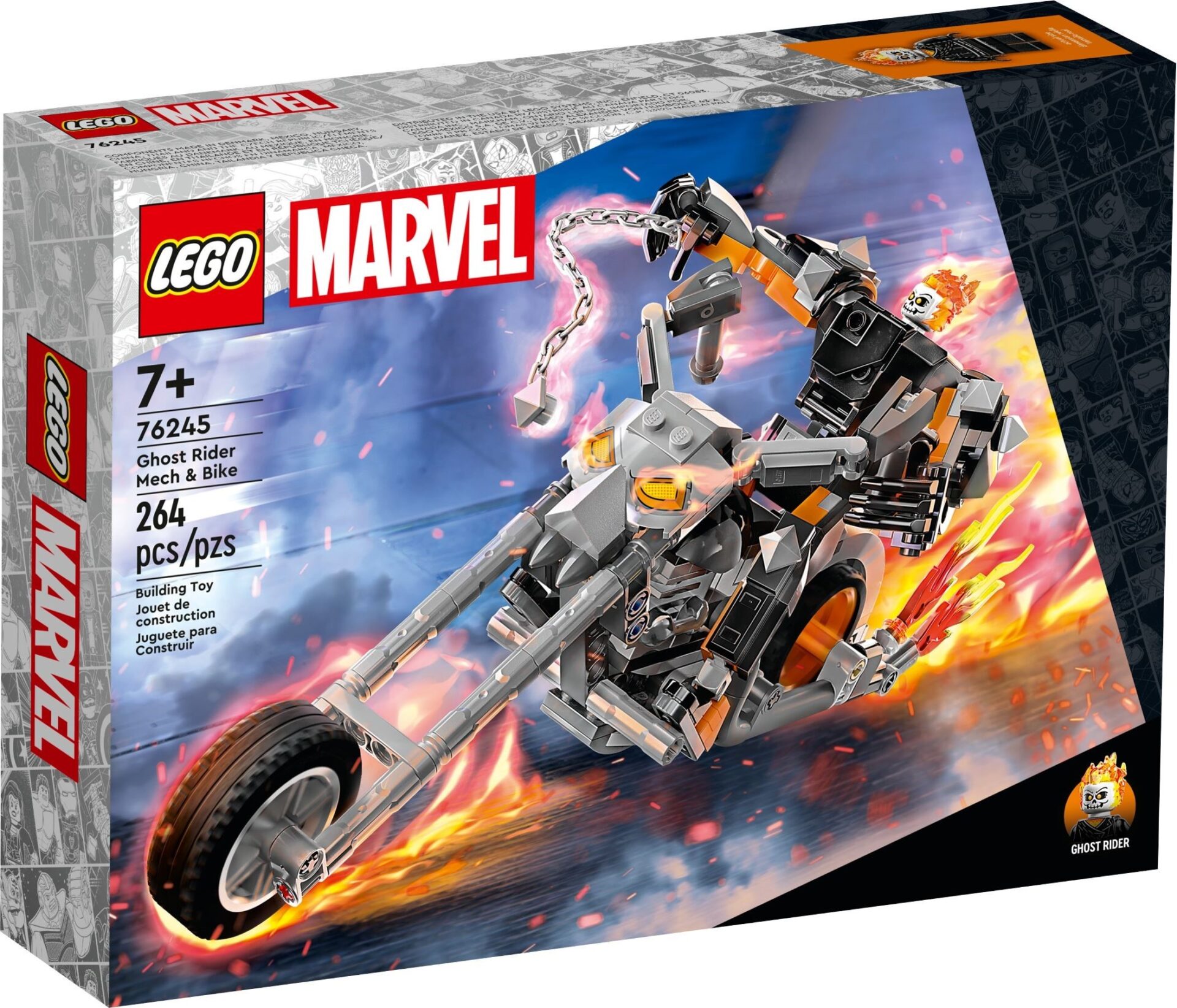 LEGO Super Heroes 76245 - Robot si motocicleta Calaretul fantoma