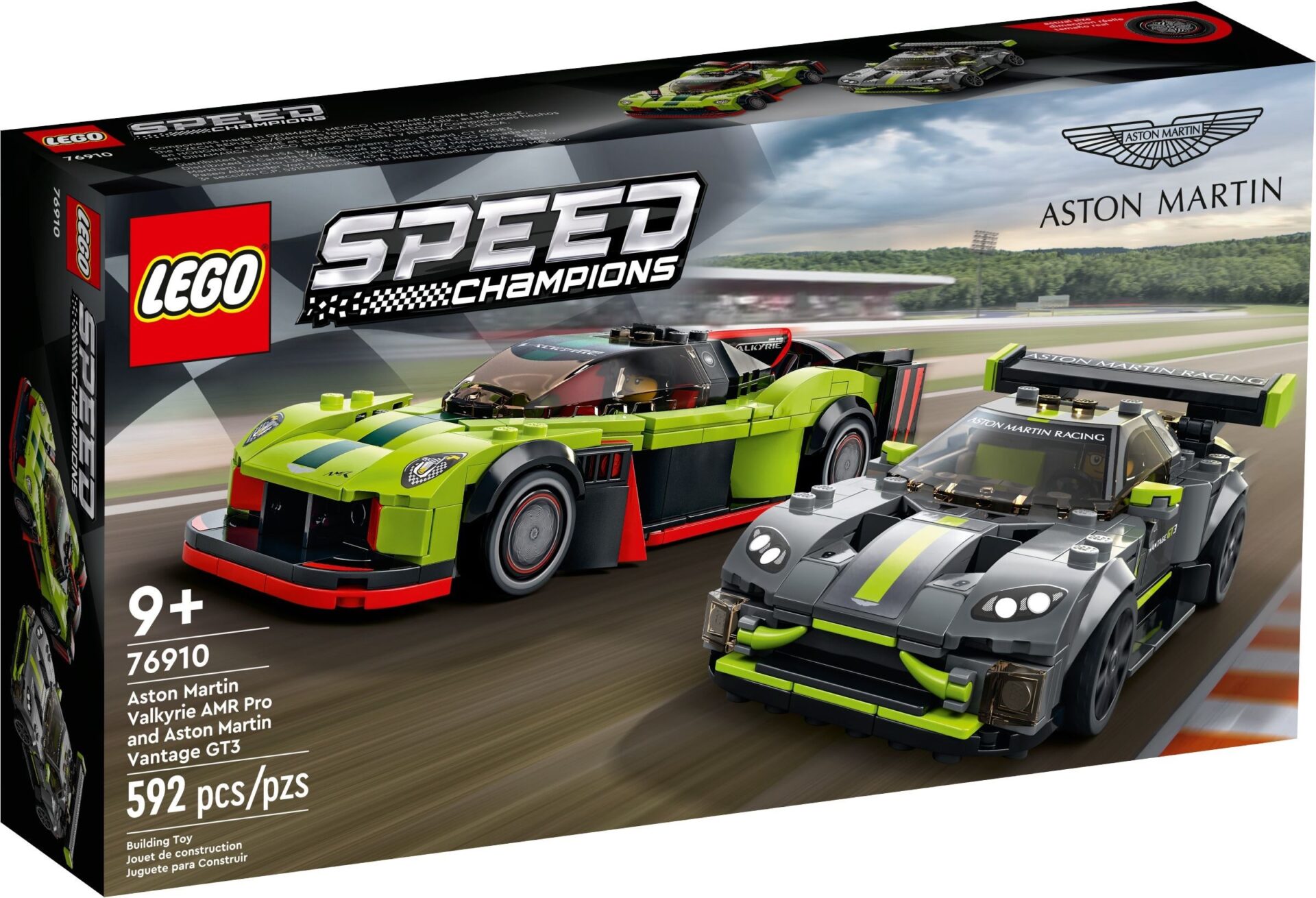 LEGO Speed Champions 76910 - Aston Martin Valkyrie AMR Pro si Aston Martin Vantage GT3