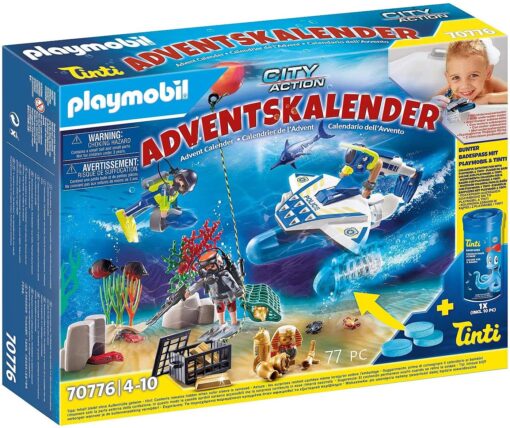 Playmobil City Action PM70776 - Calendar Craciun, Politia sub Apa (#70776)