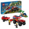 LEGO City, Camion 4X4 si barca de pompieri, 60412