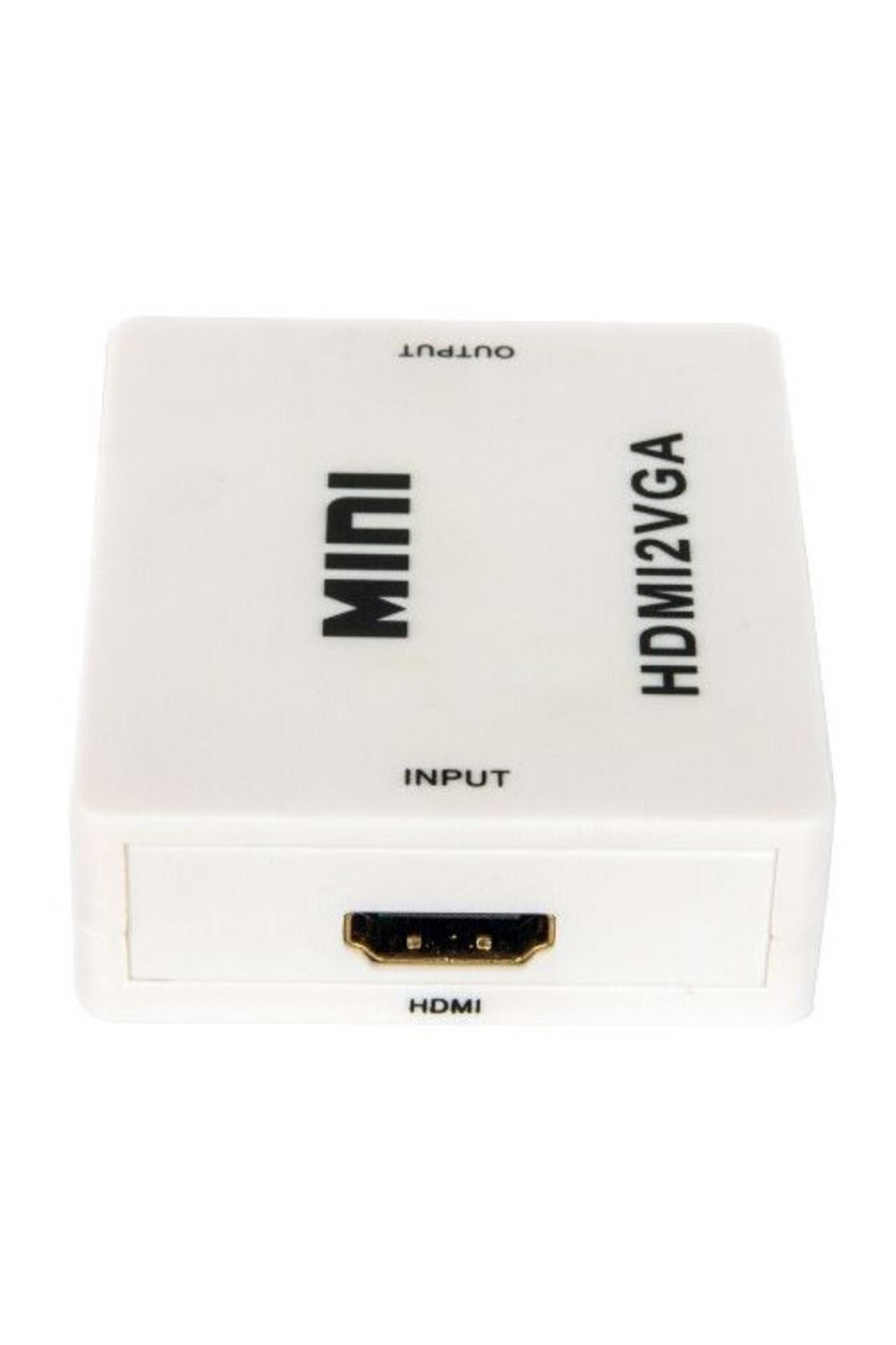 Adaptor profesional e-SWC Supreme pentru TV / monitor, HDMI-A-mama / VGA-mama + RCA-mama, alb