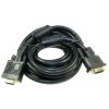 Cablu profesional e-SWC Supreme pentru TV / monitor, DVI-I-tata / VGA-tata, cablu 5 m, negru