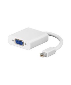 Adaptor profesional e-SWC Supreme pentru TV / monitor, Mini Displayport-tata / VGA-mama, cablu 10 cm, alb