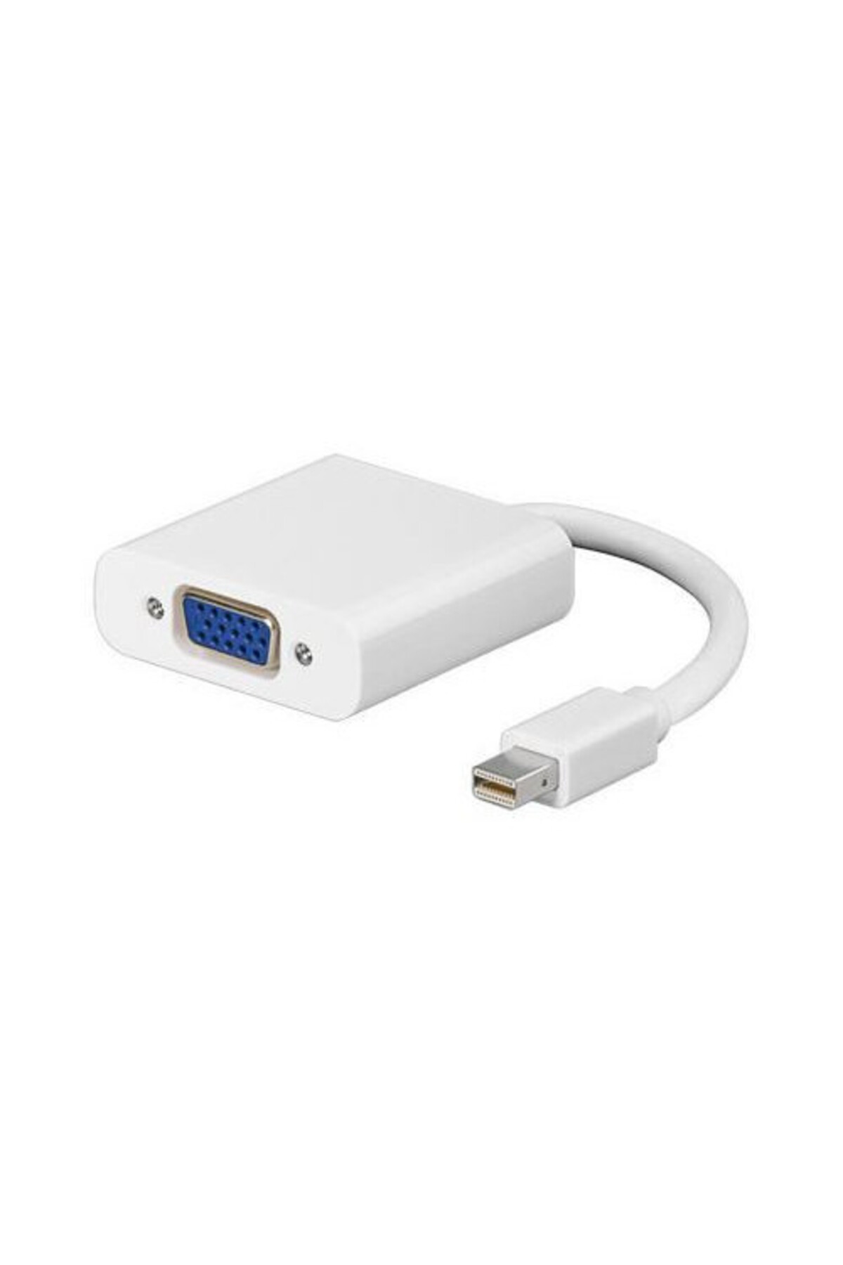 Adaptor profesional e-SWC Supreme pentru TV / monitor, Mini Displayport-tata / VGA-mama, cablu 10 cm, alb