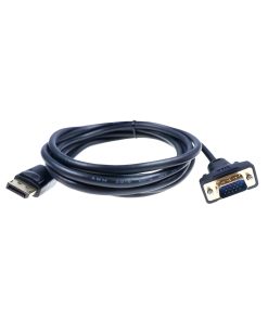 Cablu displayport profesional e-SWC Supreme pentru TV / monitor, displayport-tata / VGA-tata, cablu 3 m, negru