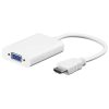 Adaptor profesional e-SWC Supreme pentru TV / monitor, alimentare + audio, HDMI-A-tata / VGA-mama, cablu 10 cm, alb