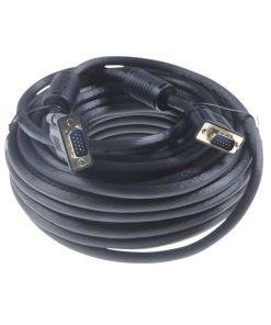 Cablu VGA profesional e-SWC Supreme pentru TV / monitor, VGA-tata / VGA-tata, cablu 20 m, negru