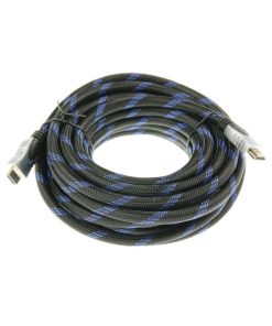 Cablu HDMI profesional textil e-SWC Supreme, HDMI-A-tata / HDMI-A-tata, 4K, Ethernet, 10 m, negru