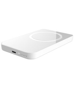 Baterie externa / powerbank Li-Ion cu incarcare magnetica e-SWC Supreme, 5.000 mAh, 10 W, 3.7 V, Slim, USB-C, Alb