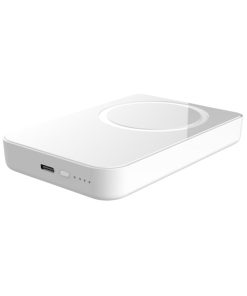 Baterie externa / powerbank Li-Ion cu incarcare magnetica e-SWC Supreme, 10.000 mAh, 15 W, 3.7 V, USB-C, Alb