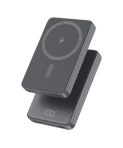 Baterie externa / powerbank Li-Ion cu incarcare magnetica e-SWC Supreme, 10.000 mAh, 15 W, 3.85 V, USB-C, Negru