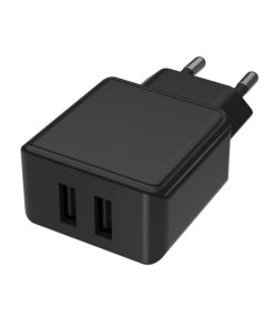 Incarcator retea e-SWC, 2 x USB, 12 W, 2.4 A, Negru