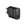 Incarcator retea 3xUSB e-SWC, 15 W, 3 A, Negru