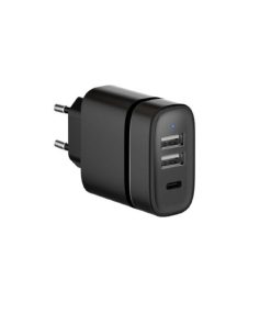 Incarcator retea 3xUSB e-SWC, 15 W, 3 A, Negru