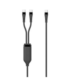 Cablu de date si incarcare splitter e-SWC, USB C la USB C, 1 m, Negru