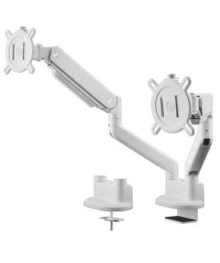 Suport profesional / brat mobil universal dublu e-SWC Supreme pentru monitor, diagonale 13"- 35", max 10 kg, vesa max 100 x 100, Alb