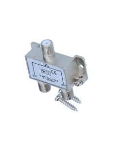 Splitter TV profesional e-SWC Supreme pentru cablu coaxial, 2 iesiri, 5-1000 Mhz, metalic