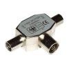 Splitter TV profesional e-SWC pentru cablu coaxial, 2 iesiri, 5-900 Mhz, metalic