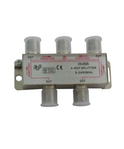 Splitter TV profesional e-SWC pentru cablu coaxial, 4 iesiri, 5-2450 Mhz, metalic
