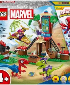 LEGO Marvel: Infruntarea dintre dinozaurii Spidey si Gobby la casa-sediu din copac 11200, 4 ani+, 143 piese