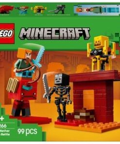 LEGO Minecraft: Batalie deasupra lavei in Nether 21266, 6 ani+, 99 piese