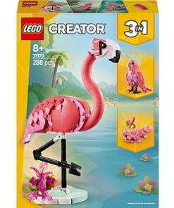 LEGO Creator 3in1: Animale salbatice - Flamingo roz 31170, 8 ani+, 288 piese