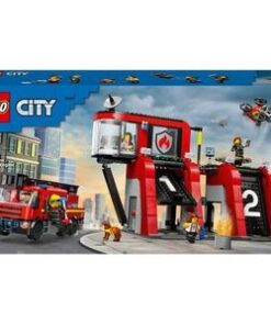 LEGO City: Statie si camion de pompieri 60414, 6 ani+, 843 piese