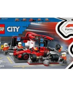 LEGO City: Formula 1 - Boxa si mecanici F1 cu masina Ferrari 60443, 6 ani+, 322 piese