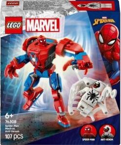 LEGO Marvel: Robotul Omul Paianjen vs. Anti-Venom 76308, 6 ani+, 107 piese