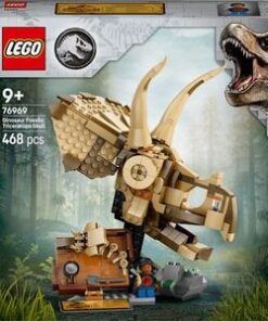 LEGO Jurassic World: Fosile de dinozaur - craniu de Triceratops 76969, 9 ani+, 468 piese