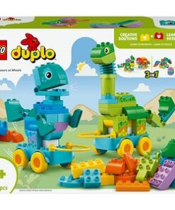 LEGO DUPLO: Dinozauri pe roti 3in1 10451, 3 ani+, 108 piese