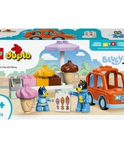 LEGO DUPLO: Bluey - Vizita cu Blue la furgoneta de inghetata 10458, 2 ani+, 22 piese