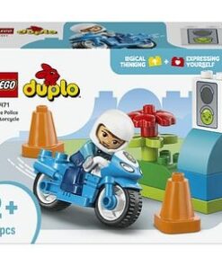 LEGO DUPLO: Town - Motocicleta albastra de politie 10471, 2 ani+, 11 piese