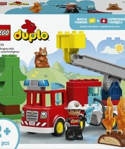 LEGO DUPLO: Town - Camion de pompieri cu furtun si pompier 10473, 2 ani+, 28 piese
