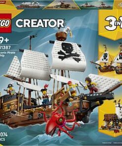 LEGO Creator 3in1: Corabie de pirati emblematica 31387, 10 ani+, 1074 piese