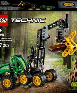 LEGO Technic: Utilaj de taiat si stivuit copaci John Deere 1470H 42218, 7 ani+, 117 piese