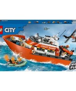 LEGO City: Barca de salvare si elicopter ale Pazei de Coasta 60504, 7 ani+, 742 piese