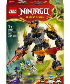 LEGO Ninjago: Robotul de misiune al lui Cole si dragonul Zane 71854, 7 ani+, 364 piese