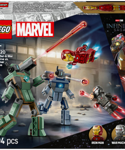 LEGO Marvel: Iron Man si War Machine vs dronele Hammer 76320, 7 ani+, 204 piese