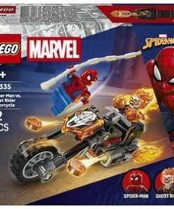 LEGO Marvel: Omul Paianjen vs Calaretul fantoma pe motocicleta 76335, 6 ani+, 72 piese